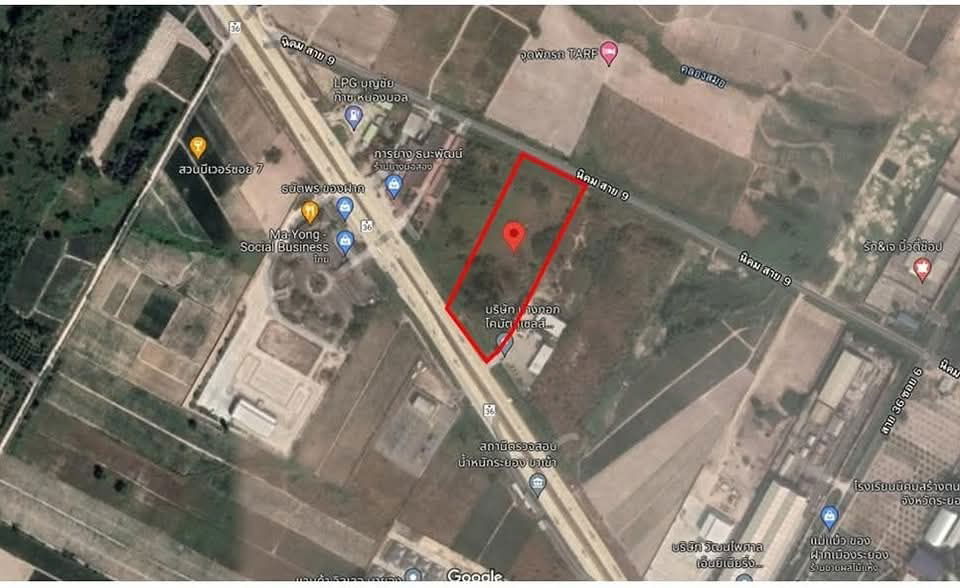 picture Land for rent, Nikhom Phatthana, Rayong, next to the main road, wide frontage - 7/8