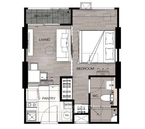 picture 1-BR Condo at Niche Mono Chaengwattana in Khlong Kluea (ID 1459525) - 7/7