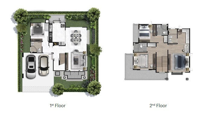 picture 2 Units! Setthasiri Don Mueang 4 Bedrooms, 4 Bathrooms, 2 Parking Spaces Ready to Move In!!! - 2/21