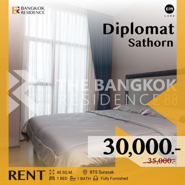 Hot! The Diplomat Sathorn ✨ Rare unit, beautiful room 🌟 Near BTS Surasak