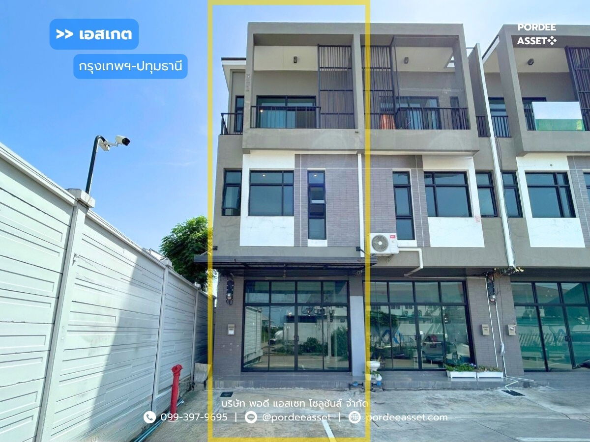 รูป อาคารพาณิชย์ 3 ชั้น เอสเกต กรุงเทพฯ-ปทุมธานี (หลังริม 24 ตร.ว.) ใกล้แยกบางคูวัดถนนราชพฤกษ์ตัดใหม่ เมือง ปทุมธานี : S GATE Bangkok - Pathum Thani - รูปที่ 1/23