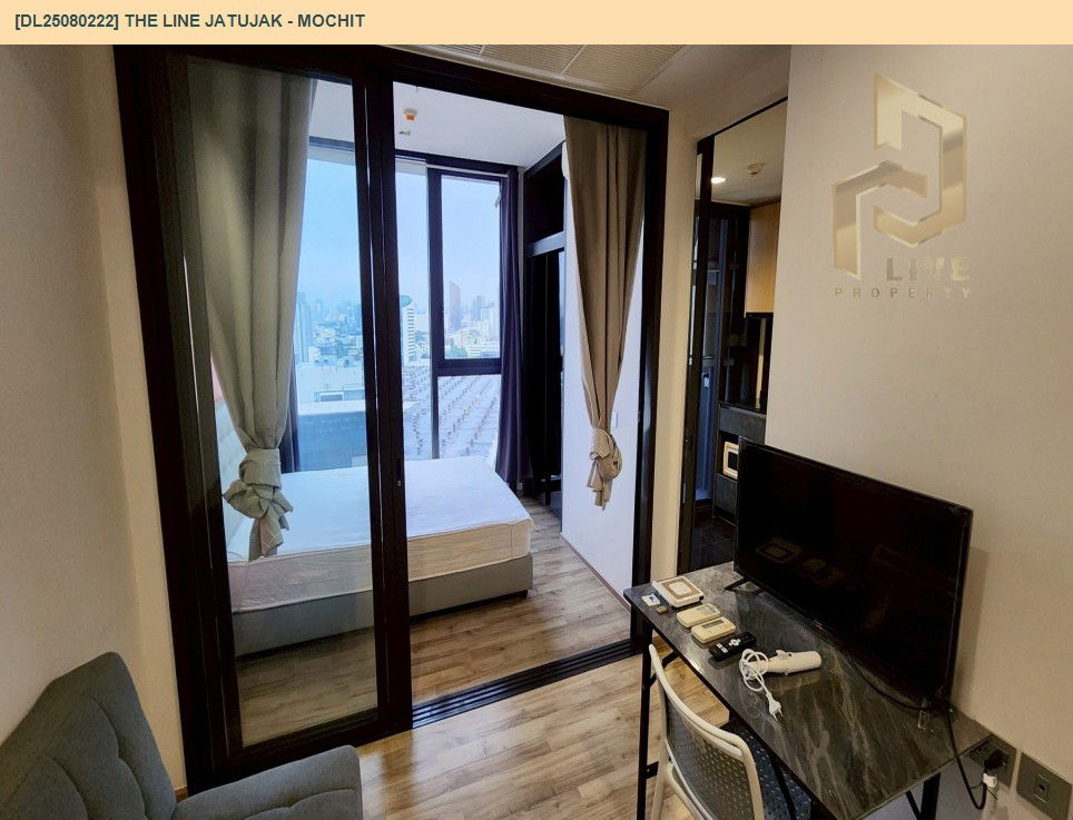 รูป MDL25080222 ให้เช่าคอนโด เดอะ ไลน์ จตุจักร - หมอชิต (THE LINE Jatujak - Mochit) ใกล้ BTS สวนจตุจักร พร้อมเข้าอยู่ โทรด่วน 0638692663 LineID @534wlwof - รูปที่ 2/6
