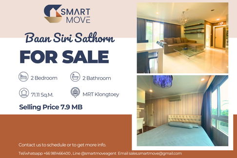 🔥 For Sale !!🔥 Code C20221203701..........Baan Siri Sathorn, 2 bedroom, 2 bathroom, furnished, Special Deal!!📣📣