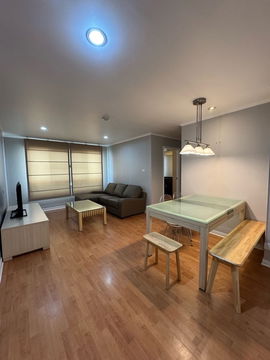 WS2068 🏢 [For rent] Lumpini Ville Cultural Center, the largest room in the project! Near MRT Huai Khwang, only 19,000 baht/month.