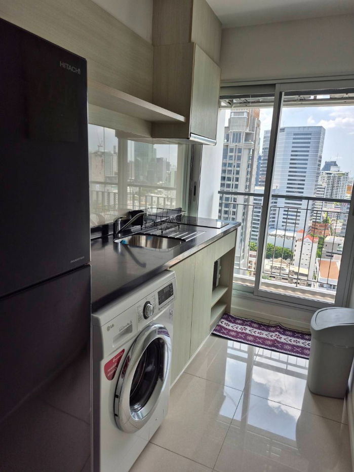 picture 🏢 For Rent 1Bedroom - Rhythm Sathorn Narathiwas 38Sq. Fully furnished , Beautiful room - 9/10