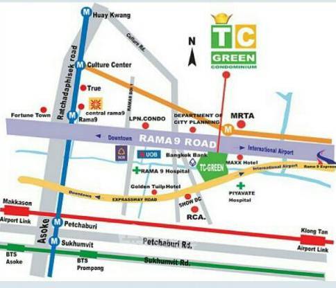 picture 2-BR Condo at T.c. Green Rama 9 near MRT Phra Ram 9 (ID 2243548) - 2/13