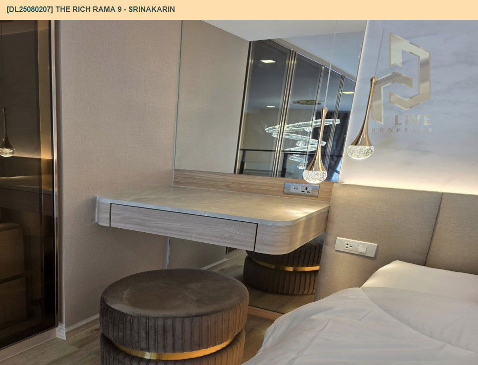 picture DL25080207 Condo for rent, The Rich Rama 9 - Srinakarin near AIRPORT RAIL LINK หัวหมาก, ready to move in, call urgently 0656133286 LineID @534wlwof - 5/11