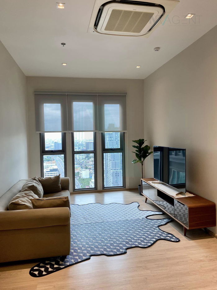 picture 🔺 For Rent Condo WHIZDOM STATION RATCHADA-THAPRA Building 1, Floor 36,2 bed room, Room size 80.00 sqm - 1/8
