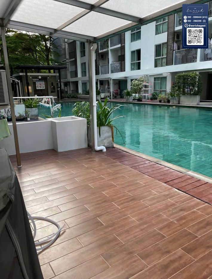 picture 💙For rent A Space Asoke-Ratchada, beautiful room, next to the swimming pool, near MRT Rama 9💙 Call 062-2962295 Ni// Line ID: @enrichagent - 14/14
