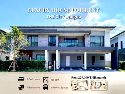 เช่าบ้านเดี่ยว บิ๊กซี บางพลี : ให้เช่าบ้านเดี่ยวหรู โครงการใหม่ THE CITY บางนา (Property Code: SPS-PP157)