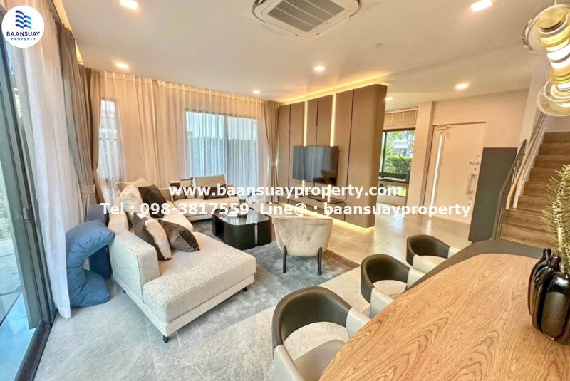 รูป ให้เช่า บ้านเดี่ยว 2 ชั้น มัณฑนา บางนา กม.15 บ้านใหม่ไม่เคยเข้าอยู่ - รูปที่ 2/15