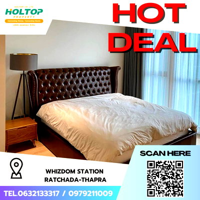 คอนโดให้เช่า : #Z1826💥070868🔥ให้เช่าคอนโด Whizdom Station Ratchada-ThaPra