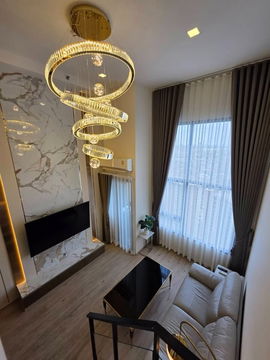 For rent, The Rich Rama 9 - duplex type, fully furnished, closed to ARL/MRT. Ready to move in