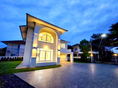 Houses for rent Samut Sakhon : Phetcha PhoChae Market 1.9km. BangNamChuet Rama2 Ekachai luxury Mansion 2-storey detached house for