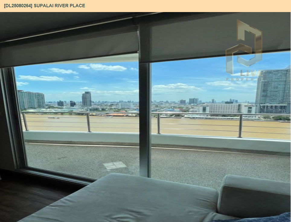 รูป DL25080264 ให้เช่าคอนโด ศุภาลัย ริเวอร์ เพลส (Supalai River Place) ใกล้ BTS กรุงธนบุรี พร้อมเข้าอยู่ โทรด่วน 0638692663 LineID @655ebbvc - รูปที่ 9/14