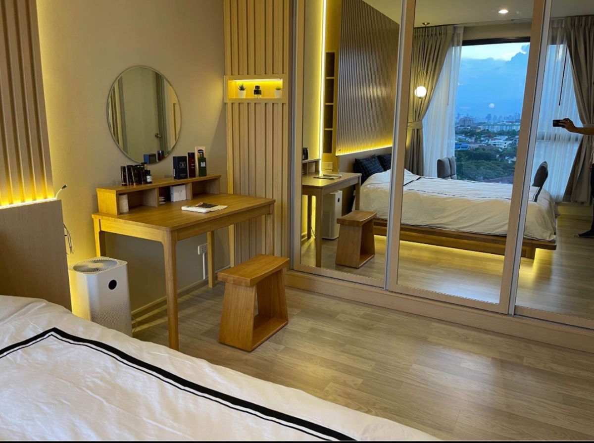 รูป Wow wow wowห้องจิงสวยมากให้เช่า Ideo mobi sukhumvit Eastpoint  1 Bed 1 Bath ห้องนั้งเล่นกว้าง  BTS Bangna  - รูปที่ 1/7