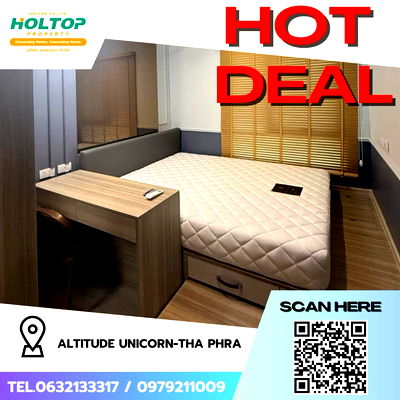 Condos for rent : #Z1838💥070868🔥 Condo for rent: Altitude Unicorn-Tha Phra
