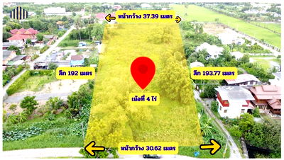 ที่ดิน ถนนสะพานนทบุรี-บางบัวทอง : ขายที่ดินบางคูวัดเหนือ พัฒนาได้หลากหลาย ทำเลเชื่อมต่อถนน 345 ถนนราชพฤกษ์ ถนนปทุมธานี ใกล้แยกบางคูวัด ที่ดินบน 4 ไร่ 1 งาน 12 ตร.วา