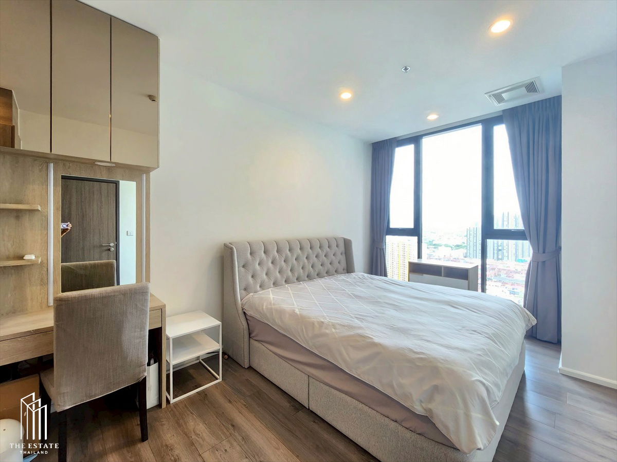 รูป For rent Whizdom Essence ใกล้ BTS ปุณณวิถี ห้องใหญ่ 45.44 sq.m ได้วิวแม่น้ำและวิวเมือง @27,000 Baht - รูปที่ 2/9