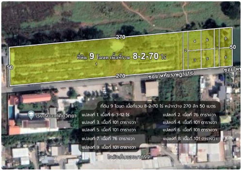 รูป L-113 : ที่ดิน 8-2-70 ไร่ ตรงข้าม ร.ร.มาคิดวิทยา ซ.หทัยราษฎร์ 16 เขตคลองสามวา กรุงเทพฯ - รูปที่ 7/23