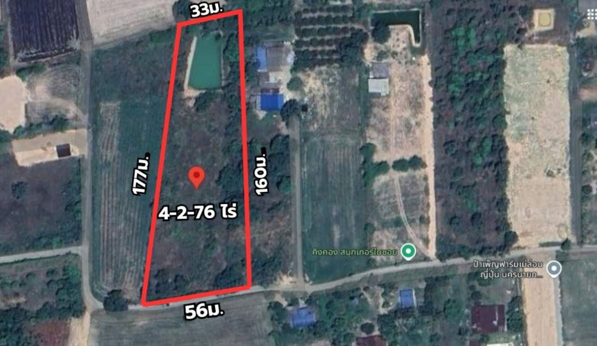 รูป ที่ดินสวย ใกล้ รร.นายร้อย จปร. เพียง 3.5 กม. เนื้อที่ 4ไร่ 2งาน 76ตร.วา ต.พรหมณี จ.นครนายก  วิวเขาชะโงก - รูปที่ 12/12