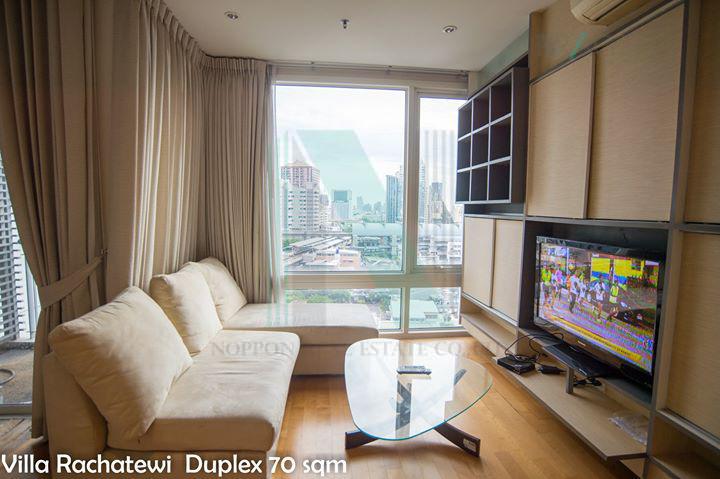 รูป 🔺 ขายคอนโด วิลล่า ราชเทวี อาคาร B ชั้น 12 Duplex ขนาด 70 ตรม ใกล้ CP Tower 3 - รูปที่ 2/8