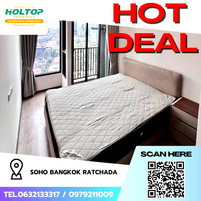 คอนโดให้เช่า : #Z1820💥070868🔥ให้เช่าคอนโด SOHO Bangkok Ratchada 