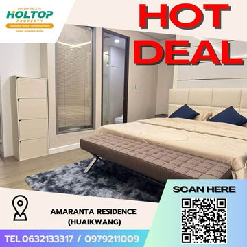 #Z1823💥070868🔥Condo for rent: Amaranta Residence (Huaikwang)
