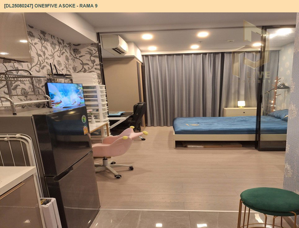 รูป DL25080247 ให้เช่าคอนโด วันไนน์ไฟว์ อโศก - พระราม 9 (One9Five Asoke - Rama 9) ใกล้ MRT พระราม 9 พร้อมเข้าอยู่ โทรด่วน 0638692663 LineID @655ebbvc - รูปที่ 2/6