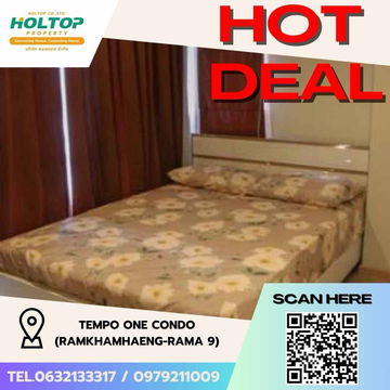 #Z1847💥080868🔥 Condo for rent: Tempo One Condo (Ramkhamhaeng-Rama 9)