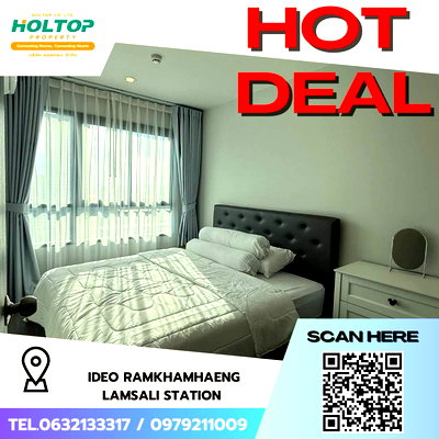 คอนโดให้เช่า : #Z1836💥070868🔥ให้เช่าคอนโด Ideo Ramkhamhaeng Lamsali Station