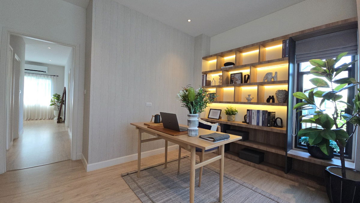 รูป บ้านตัวอย่างแปลงมุมพร้อมขาย ราคาพิเศษ 12.99 ล้านบาท! โครงการสราญสิริ ศรีวารี 2 - รูปที่ 26/27