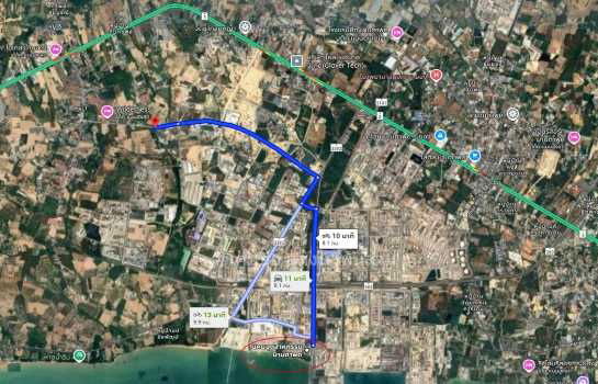 รูป ขาย ที่ดิน ถูกสุดในย่านนี้ ME375 EECม่วงลาย ติดถนนบูรพาพัฒน์ บ้านฉาง ระยอง . 12 ไร่ 1 งาน 29 ตรว ใกล้ท่าเรือมาบตาพุด นิคมมาบตาพุด เพียง 8 Km - รูปที่ 11/12