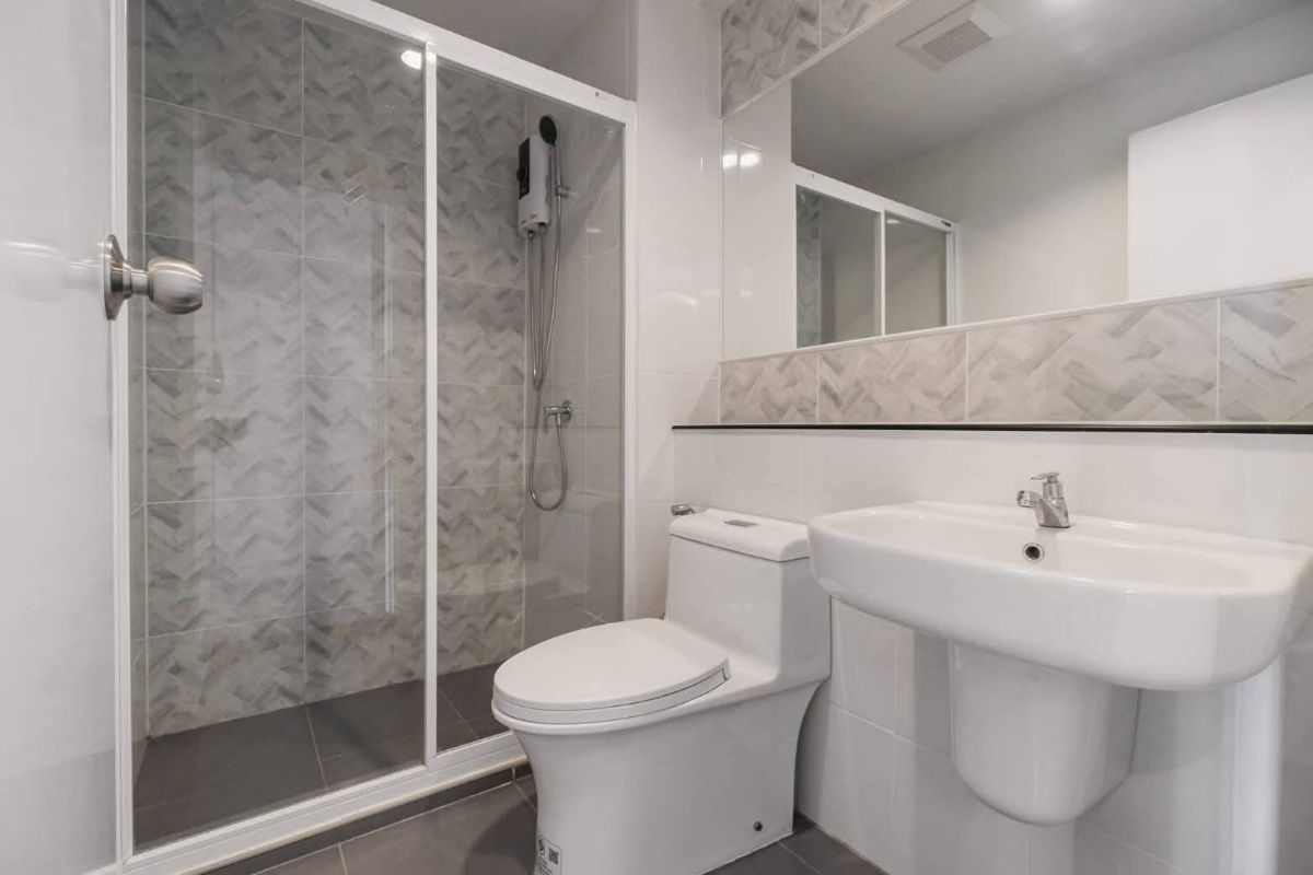picture ✨ Washing machine included! Regent Home Bangna Condo, 1 bedroom, 28 sq m, Building B, 20th floor, only 10,500 baht 🏡💖 - 9/10