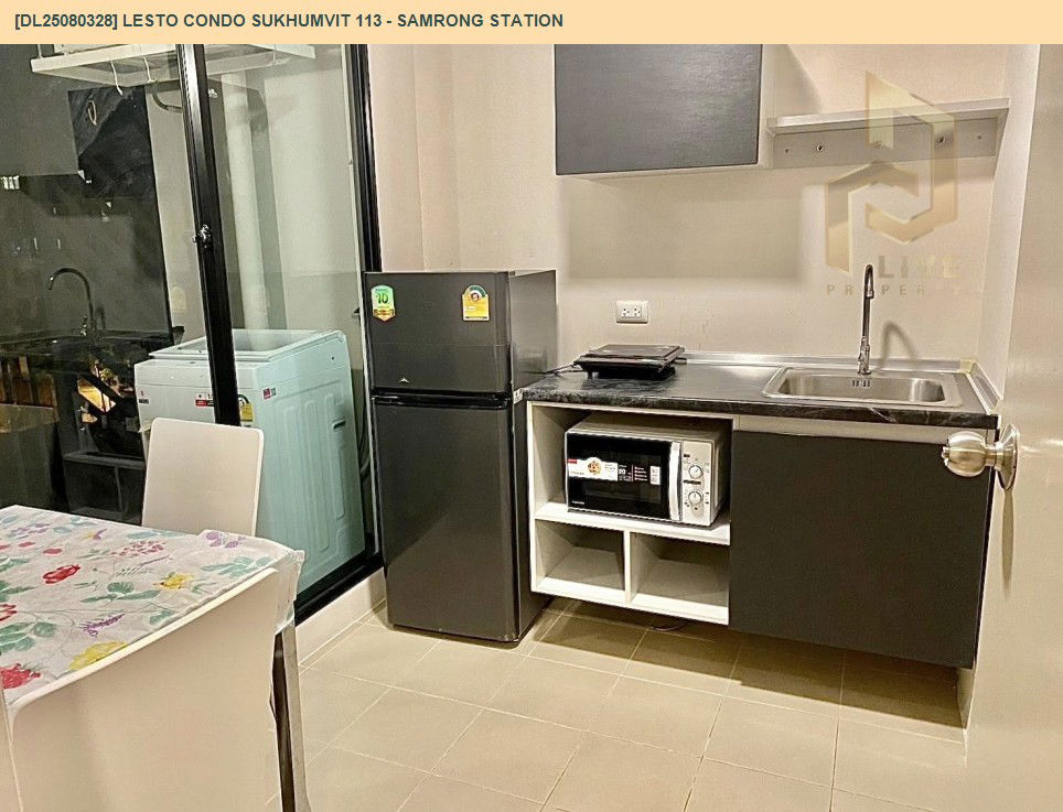 picture DL25080328 Condo for rent, Lesto Condo Sukhumvit 113 - Samrong Station near BTS Samrong, ready to move in, call urgently 0656133286 LineID @534wlwof - 6/9