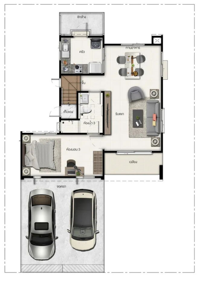 รูป บ้านเดี่ยว 2 ชั้น ตรงข้ามคลับเฮาส์ 3ห้องนอน 3ห้องน้ำ – หมู่บ้านอณาสิริ มะลิวัลย์ ขอนแก่น - รูปที่ 16/22