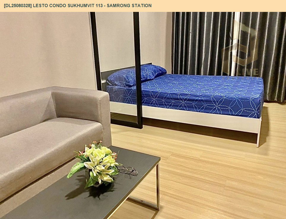 picture DL25080328 Condo for rent, Lesto Condo Sukhumvit 113 - Samrong Station near BTS Samrong, ready to move in, call urgently 0656133286 LineID @534wlwof - 4/9