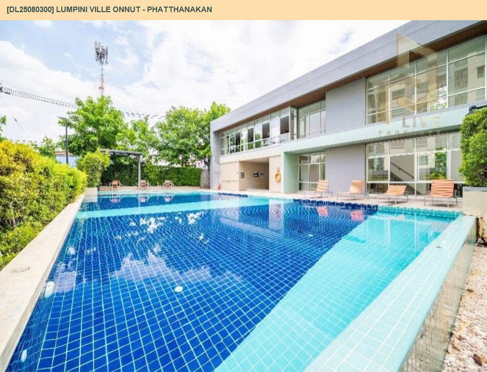picture DL25080300 Condo for rent, LUMPINI VILLE ONNUT - PHATTHANAKAN near -, ready to move in, call urgently 0656133286 LineID @534wlwof - 20/20