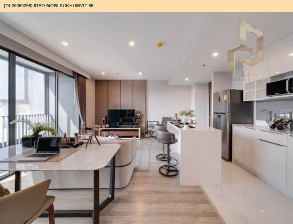 รูป DL25080296 ให้เช่าคอนโด ไอดีโอ โมบิ สุขุมวิท 66 (IDEO Mobi Sukhumvit 66) ใกล้ BTS อุดมสุข พร้อมเข้าอยู่ โทรด่วน 0638692663 LineID @655ebbvc - รูปที่ 5/14