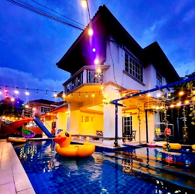 Houses for rent Nong Prue, Chonburi : Pool villa for rent, private pool, near Jomtien Beach