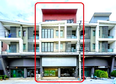 อาคารพาณิชย์ให้เช่า : ตลาดเคหะออเงิน 1.8 กม. ถ.สุขาภิบาล5 วัชรพล อาคารพาณิชย์ 3.5 ชั้น 45ตร.วา. 495ตร.ม.ทางด่วนจตุโชติ รพ.สายไหม 3.8กม. 3-4นอน
