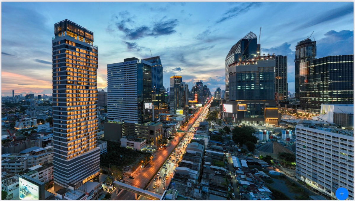 รูป THE CROWN Residences MRT ลุมพินี เพียง 300 ม._ห้องมุม 1 ห้องนอน 2 ตรม.เฟอร์นิเจอร์+เครื่องใช้ไฟฟ้าครบ - รูปที่ 9/12