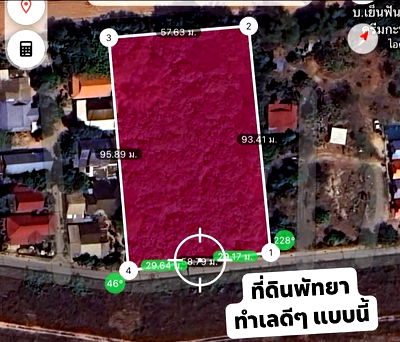 Land for sale Bang Lamung Chonburi : Land for sale on Chaiyaphruek-Pattaya Road, near Jomtien Beach