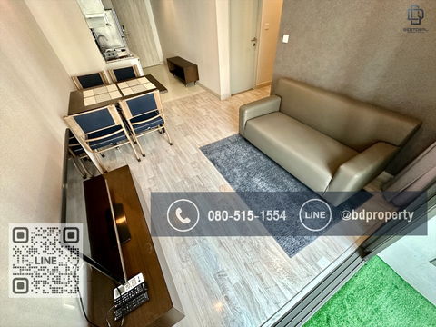 Bestdeal ให้เช่าด่วน!!!ราคา 25,000/เดือนเท่านั้น  2 ห้องนอน 55 sqm. เฟอร์นิเจอร์และเครื่องใช้ไฟฟ้าครบ ใกล้MRT และ เซ็นทรัลพระราม 9 เพียง 80 ม.