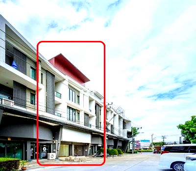 อาคารพาณิชย์ให้เช่า : ทางด่วนจตุโชติ ตลาดเคหะออเงิน 1.8 กม. ให้เช่า อาคารพาณิชย์ 3.5 ชั้น 40ตร.วา. 490ตร.ม.รพ.สายไหม 3.8กม. 3-4นอน ถ.สุขาภิบาล5 วัชรพล