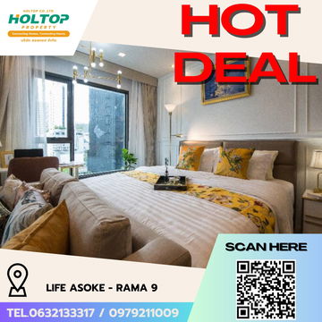 #R5585  🎉 090868 Condo for rent Life Asoke - Rama 9
