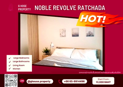 Condos for rent : 🧚‍♀️For Rent 🌞 : Noble Revolve Ratchada Near MRT Thailand Culture Center. Need more information.via Line ID : @ghouse.property