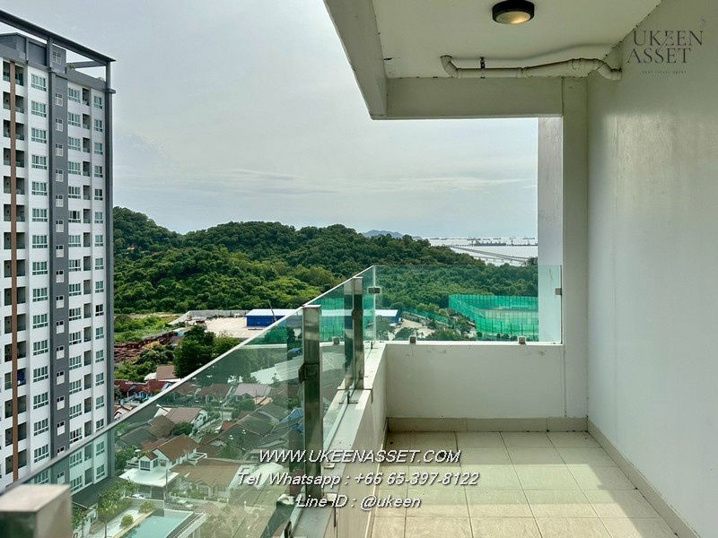 picture UK01- 305 For rent Sea Hill Condo Sriracha : 15th floor, corner room, price 9,000 baht, sea view, on Sukhumvit Road** - 4/10