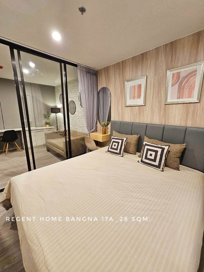 รูป พร้อมเช่า ห้องใหม่ 1 นอน Regent Home บางนา ใกล้ทางด่วนบางนาและ BTS บางนา ส่วนกลางจัดเต็ม - รูปที่ 5/10