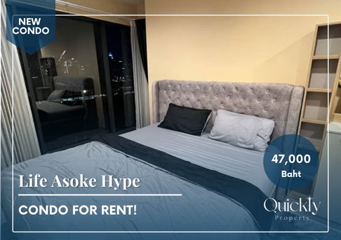 Life Asoke Hype | ราคา 47,000 บาท | ห้องสวย ห้องใหม่ เฟอร์นิเจอร์ครบ พร้อมเข้าอยู่
